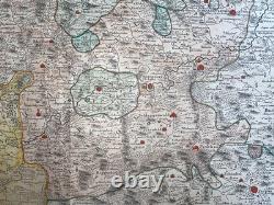 Bohemia Dated 1742 Homann Hrs Large Antique Map 18th Century