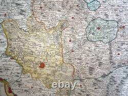 Bohemia Dated 1742 Homann Hrs Large Antique Map 18th Century