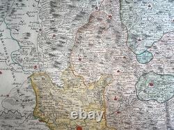 Bohemia Dated 1742 Homann Hrs Large Antique Map 18th Century