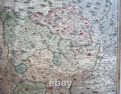 Bohemia Dated 1742 Homann Hrs Large Antique Map 18th Century