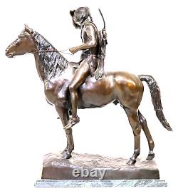 Bronze Sculpture, After C. E. Dallin (1861-1944)'THE SCOUT', Vintage / Antique