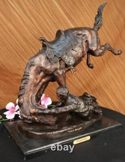 Bronze Sculpture Statue DEAL Signed Frederic Remington Large Wicked Pony Art