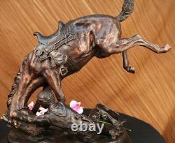 Bronze Sculpture Statue DEAL Signed Frederic Remington Large Wicked Pony Art