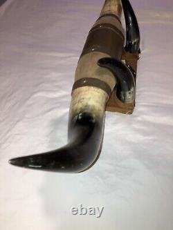 Buffalo Bull Steer Horn Authentic 19th Century Western Pioneer Primitive Decor