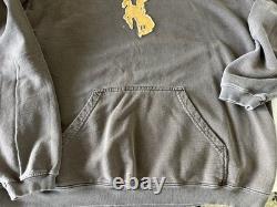 Burns Saddlery VTG Large Hoodie Sweatshirt Brown withHorse Outdoor Western