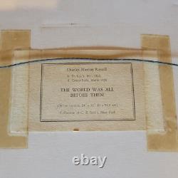 CHARLES MARION RUSSELL'THE WORLD WAS ALL BEFORE THEM' Antique Chromolithograph