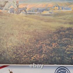 CHARLES MARION RUSSELL'THE WORLD WAS ALL BEFORE THEM' Antique Chromolithograph