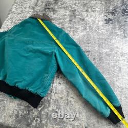 Carhartt Vtg Mens Large Santa Fe Jacket 90s Teal Western Duck Canvas Coat