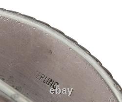 Carlos Silver Roseville CA Big Western Cowboy Solid Sterling Silver Belt Buckle