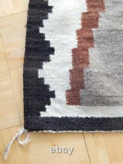 Clean + Pristine Vintage Large Navajo Indian Crystal Rug Blanket Weaving