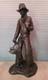 Cowboy Western Chalkware Statue 1975 Modified Lamp 21 Decor Man Cave Signed