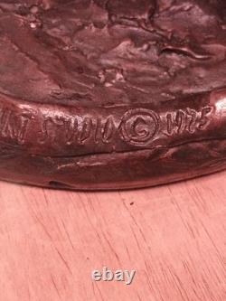 Cowboy Western Chalkware Statue 1975 Modified Lamp 21 Decor Man Cave Signed
