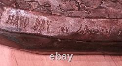 Cowboy Western Chalkware Statue 1975 Modified Lamp 21 Decor Man Cave Signed