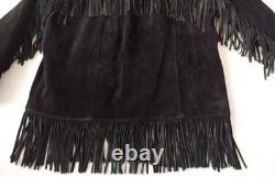 Cowhide Suede Fringe Jacket Men's Large Christmas New