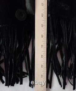 Cowhide Suede Fringe Jacket Men's Large Christmas New