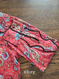 Custom Made Vintage Rockabilly Western Floral Print Pearl Snap WESTERN SHIRT