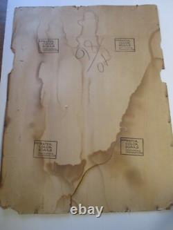 Damaged Painting Antique Illustration For Esquire Satire Large Wpa Era Tribal