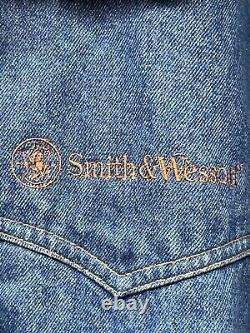 Denim Coat Long Smith & Wesson Horse Riding XL Mens RARE Vintage Collection