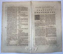 Denmark Western Haderslev 1663 Willem Blaeu Large Antique Map (with Gold)