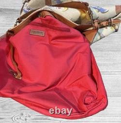 Dooney Bourke Brown Country Western Cowboy Hat Boots Lasso Texas Large Hobo Bag