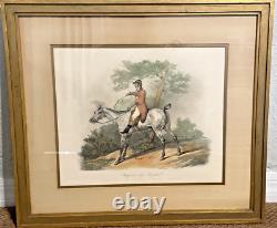 Estate Antique Print-Equestrian Hunting Jazet-Carl Vernet Chasseur aux Ecoutes