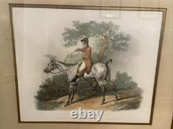 Estate Antique Print-Equestrian Hunting Jazet-Carl Vernet Chasseur aux Ecoutes
