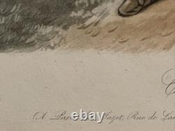 Estate Antique Print-Equestrian Hunting Jazet-Carl Vernet Chasseur aux Ecoutes