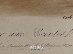 Estate Antique Print-Equestrian Hunting Jazet-Carl Vernet Chasseur aux Ecoutes