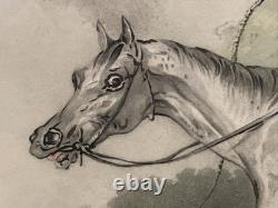 Estate Antique Print-Equestrian Hunting Jazet-Carl Vernet Chasseur aux Ecoutes