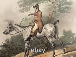 Estate Antique Print-Equestrian Hunting Jazet-Carl Vernet Chasseur aux Ecoutes
