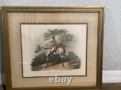 Estate Antique Print-Equestrian Hunting Jazet-Carl Vernet Chasseur aux Ecoutes