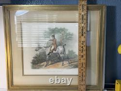 Estate Antique Print-Equestrian Hunting Jazet-Carl Vernet Chasseur aux Ecoutes