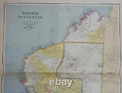 Explorers Western Australia South Australia 1914 Philip scarce large detail map