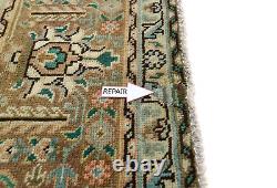 Extra Large Antique Muted Floral 10X12'5 Distressed Vintage Oriental Rug Carpet