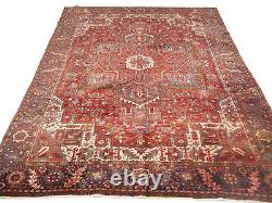 Extra Large Floral Style Wool 10X13 Semi Antique Oriental Rug Handmade Carpet