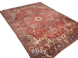 Extra Large Floral Style Wool 10X13 Semi Antique Oriental Rug Handmade Carpet