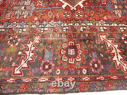 Extra Large Floral Style Wool 10X13 Semi Antique Oriental Rug Handmade Carpet