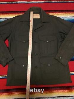 FILSON Vtg 1940s 50s Union Made WOOL Crusier Jacket Shirt mackinaw military L