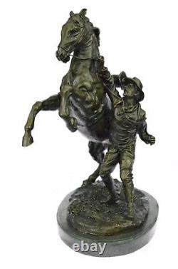 Figurine ArtworkMan WithHorse Marly Horse Large Decoratio Bronze Sculpture Figure