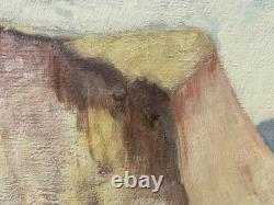 Fine Antique 1939 WPA California MINING Regionalist Landscape Oil Painting