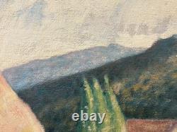 Fine Antique 1939 WPA California MINING Regionalist Landscape Oil Painting