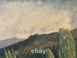 Fine Antique 1939 WPA California MINING Regionalist Landscape Oil Painting