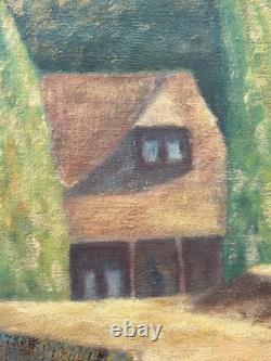 Fine Antique 1939 WPA California MINING Regionalist Landscape Oil Painting