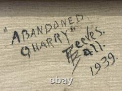 Fine Antique 1939 WPA California MINING Regionalist Landscape Oil Painting