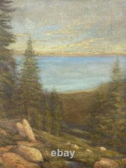 Fine Antique Old California Impressionist Landscape Oil Painting, CROSS 1902