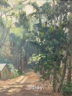 Fine Antique Old California Plein Air Landscape Oil Painting, ADDISON JOHNSON