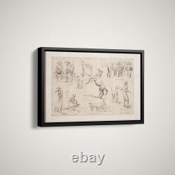 Frederic Remington Horse Raising in the Northwest Paper or Canvas