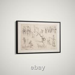 Frederic Remington Horse Raising in the Northwest Paper or Canvas
