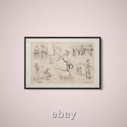 Frederic Remington Horse Raising in the Northwest Paper or Canvas