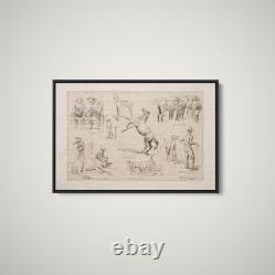 Frederic Remington Horse Raising in the Northwest Paper or Canvas